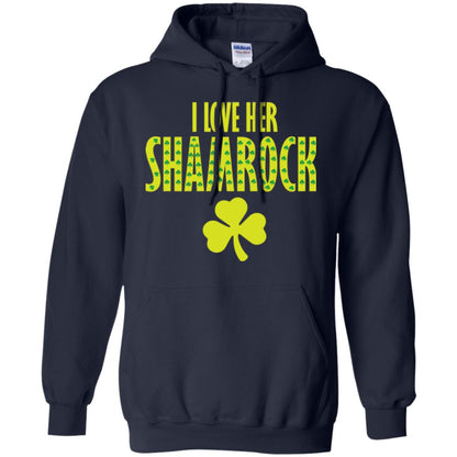 St. Patrick's Day T-shirt I Love Her Shamrock Navy