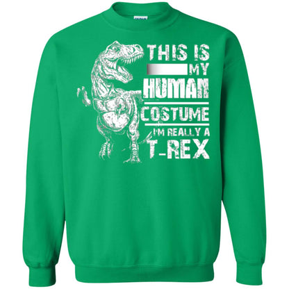 Dinosaus T-shirt This Is My Human Costume Shirt Human Irish Green