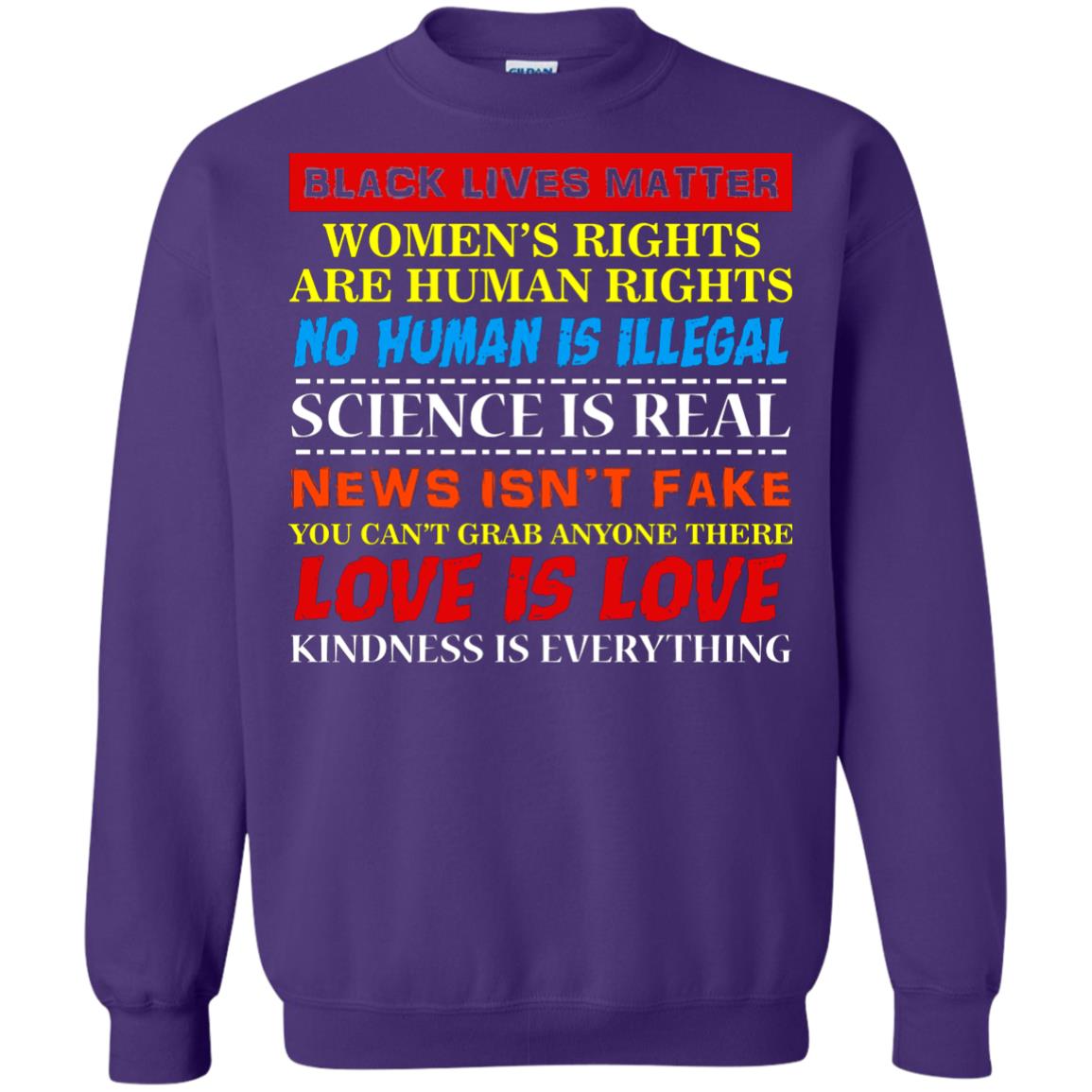 Black Lives Matter Womens Rights Are Human Rights Purple