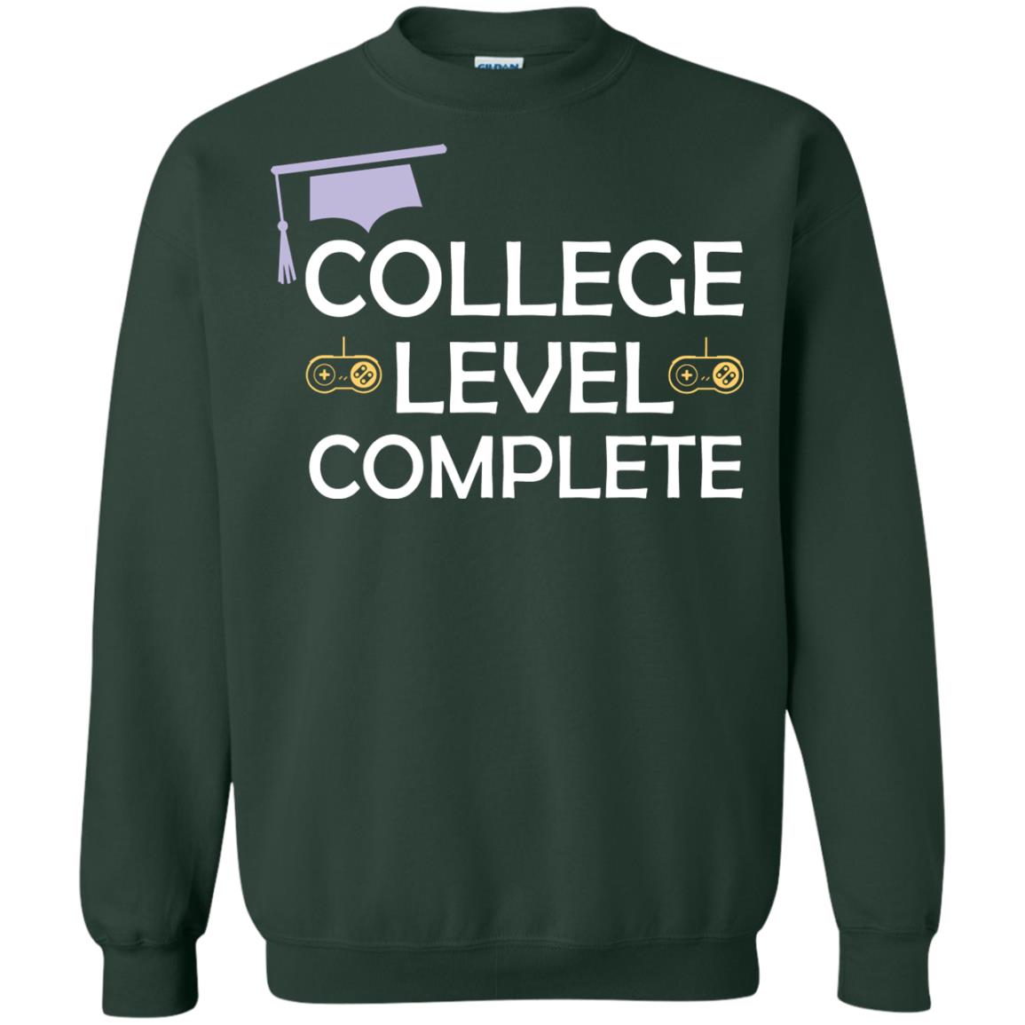 College Level Complete Funny College Graduation Shirt Forest Green