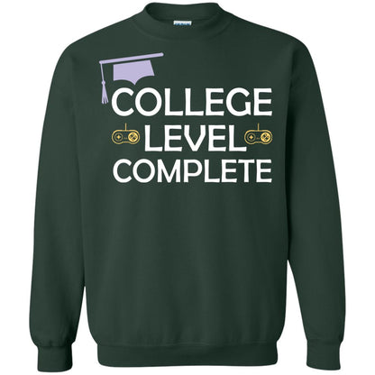 College Level Complete Funny College Graduation Shirt Forest Green