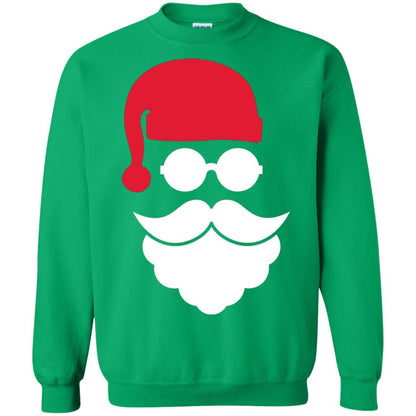 Christmas Shirt Santa Claus Face Irish Green