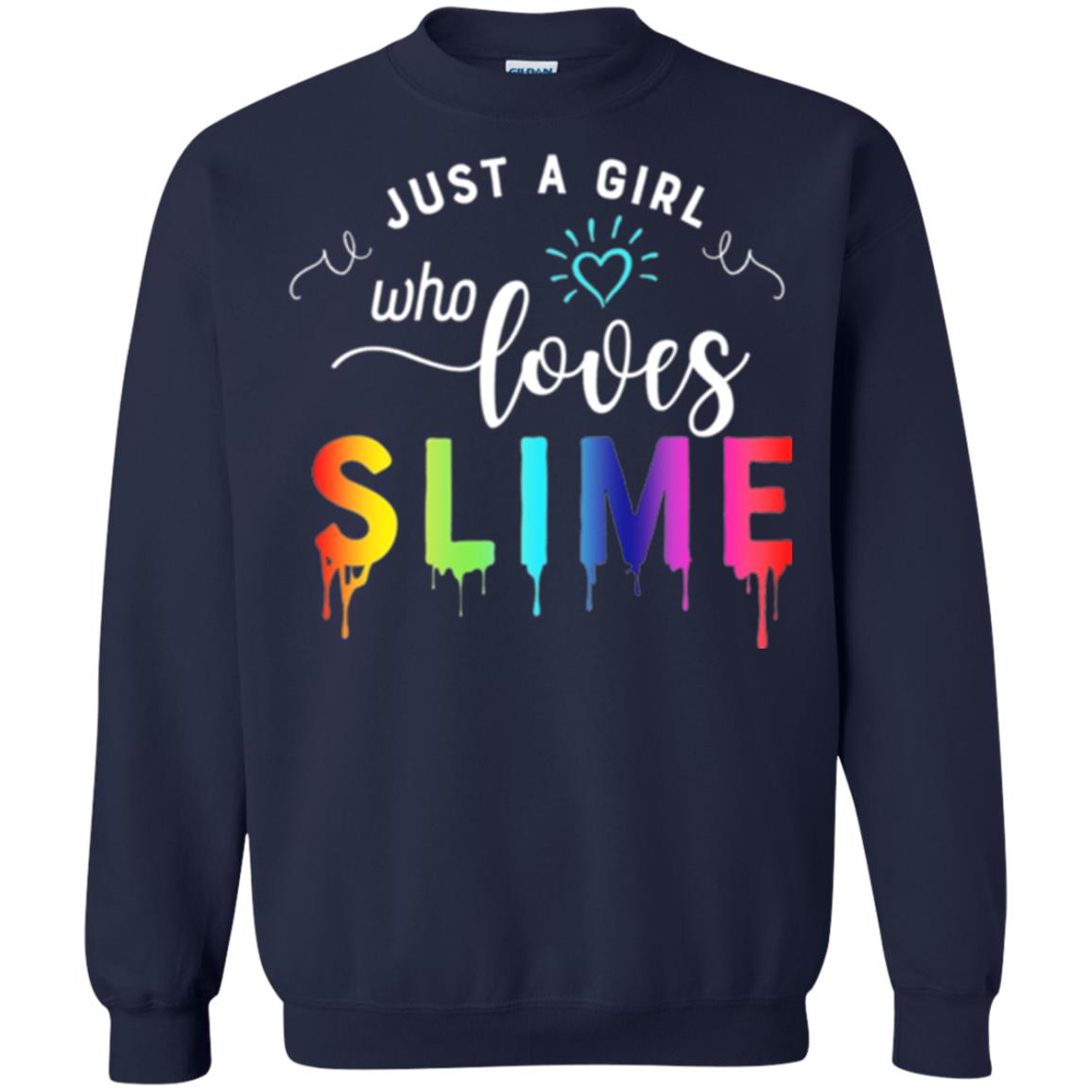 Slime Lover T-shirt Just A Girl Who Loves Slime Navy