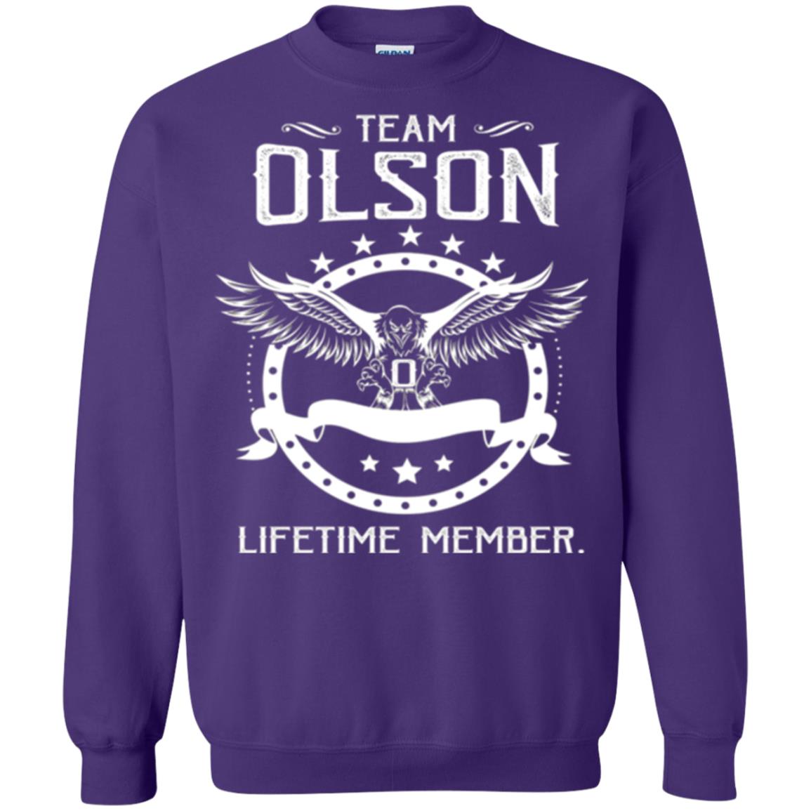 Family T-shirt Team Olson Lifetime Member Purple