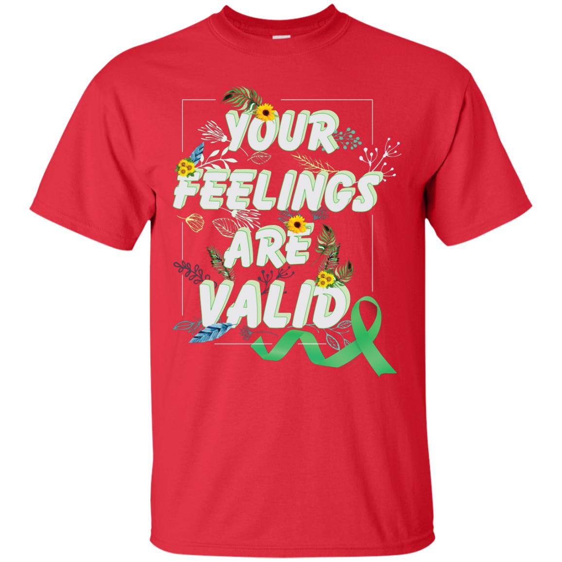 Your Feelings Are Valid Mental Health Awareness T-shirt Red