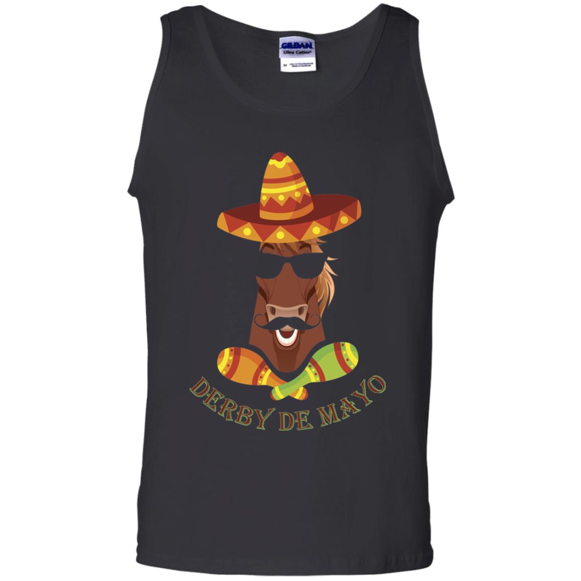 Derby De Mayo Kentucky Horse Race Sombrero Mexican T-shirt Black