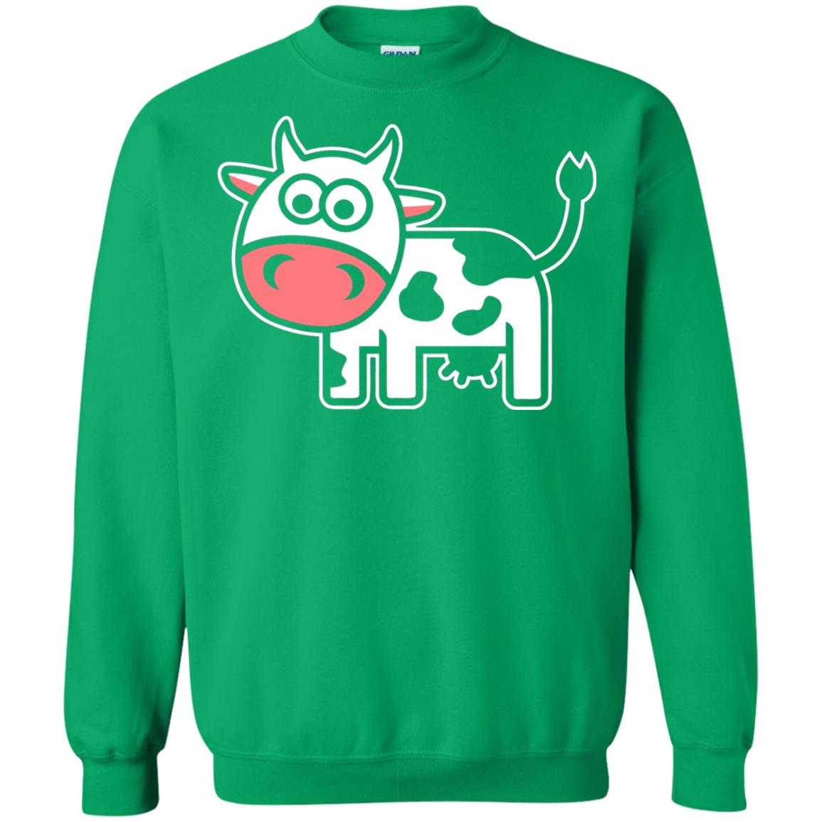 Cute Comic Cow Lover T-shirt Irish Green