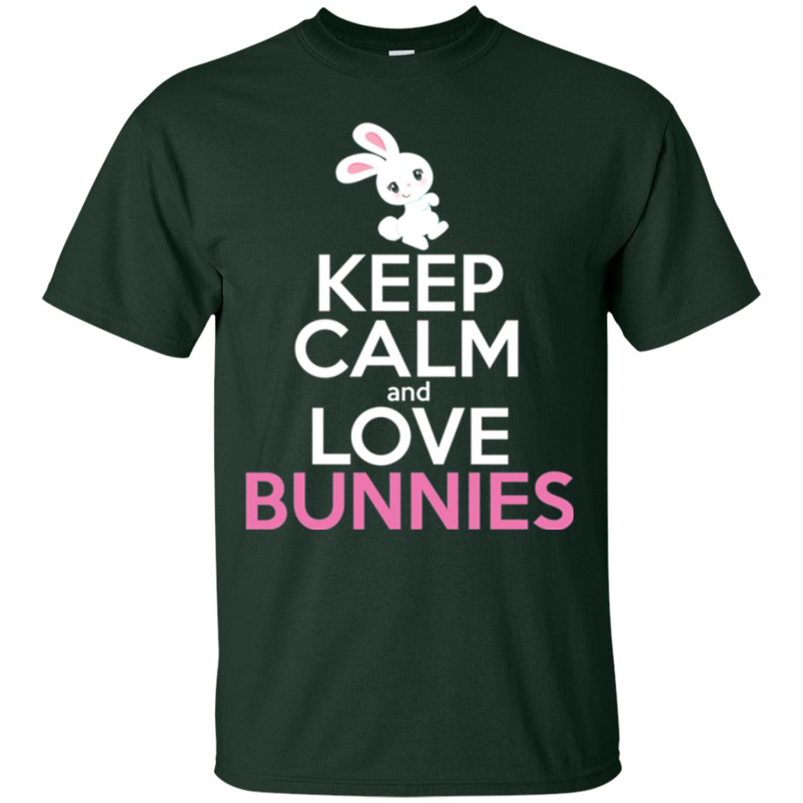 Bunny T-shirt Keep Calm And Love Bunnies Forest