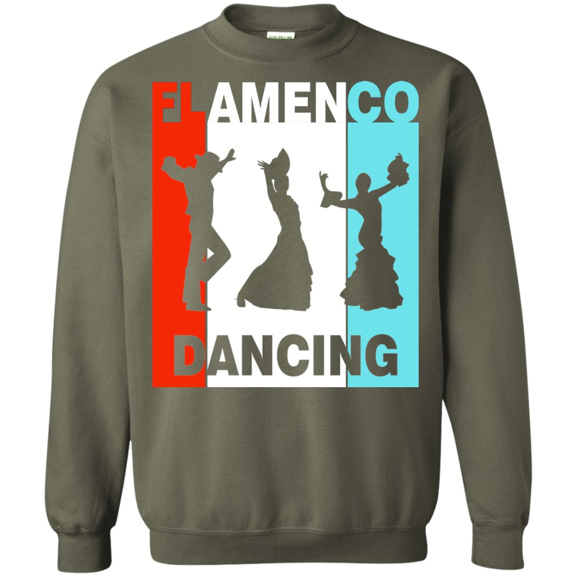 Flamenco Dancing Spanish Dance And Music Lover Shirt Military Green