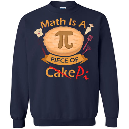 Math Is A Piece Of Pi Funny Pi Day T-shirt For Math Lover Navy