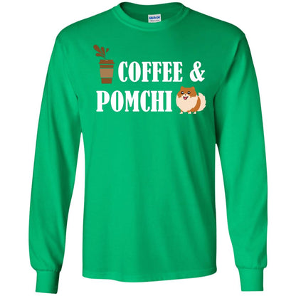 Coffee And Pomchi Lover Shirt Irish Green