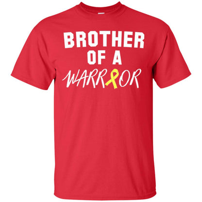 Brother Of A Warrior Childhood Cancer Awareness T-shirt Red