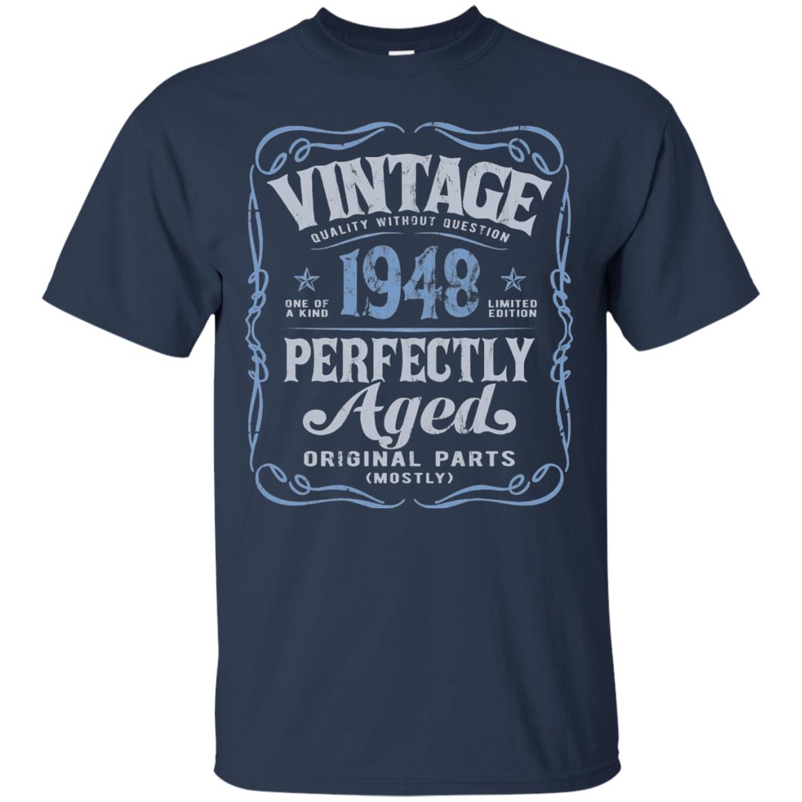 Vintage Made In 1948 70th Birthday Shirt Navy