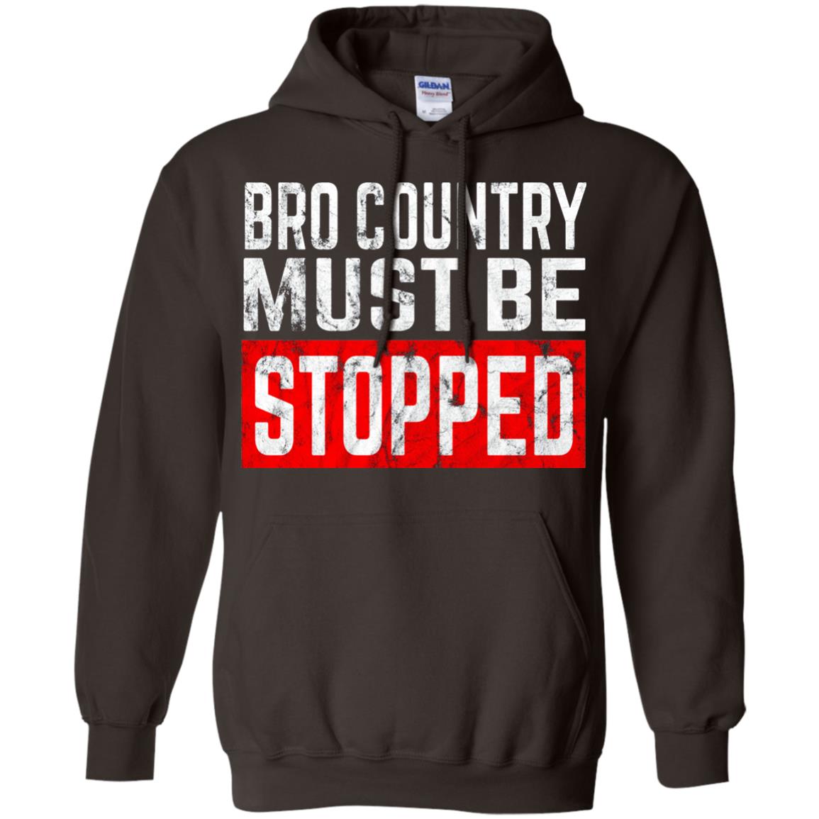 Bro Country Must Be Stopped Traditional Outlaw Country Shirt Dark Chocolate
