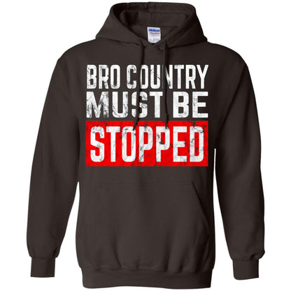 Bro Country Must Be Stopped Traditional Outlaw Country Shirt Dark Chocolate