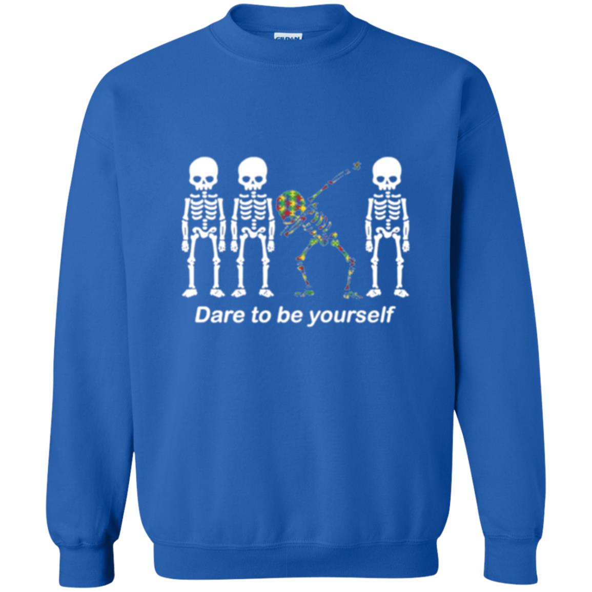 Dabbing T-shirt Dabbing Skeleton Dare To Be Yourself Royal