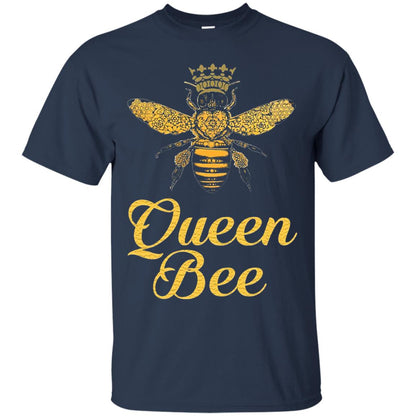Bee Lover T-shirt Queen Bee Crown T-shirt Navy