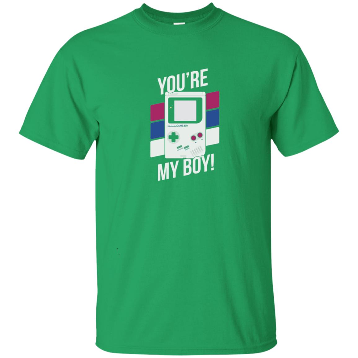 You_re My Boy Stripe Graphic Game Shirt For Boy Irish Green