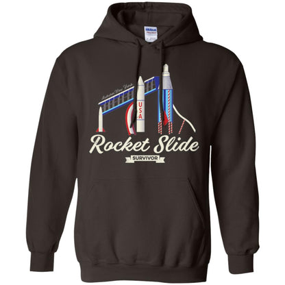 I Survived The Rocket Slide T-shirt Dark Chocolate