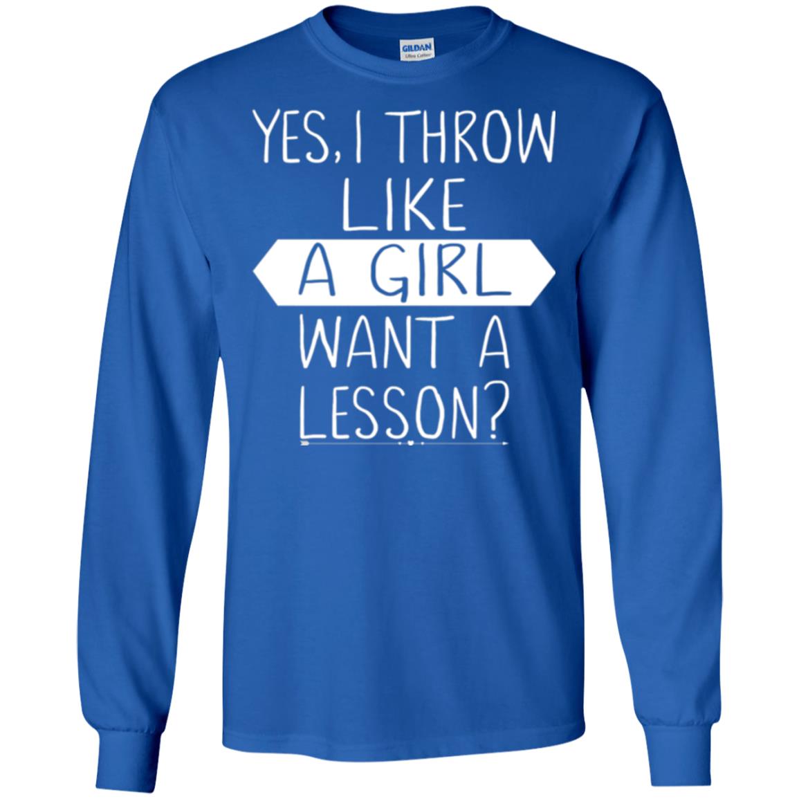 Softball T-shirt Yes I Throw Like A Girl Want A Lesson Royal