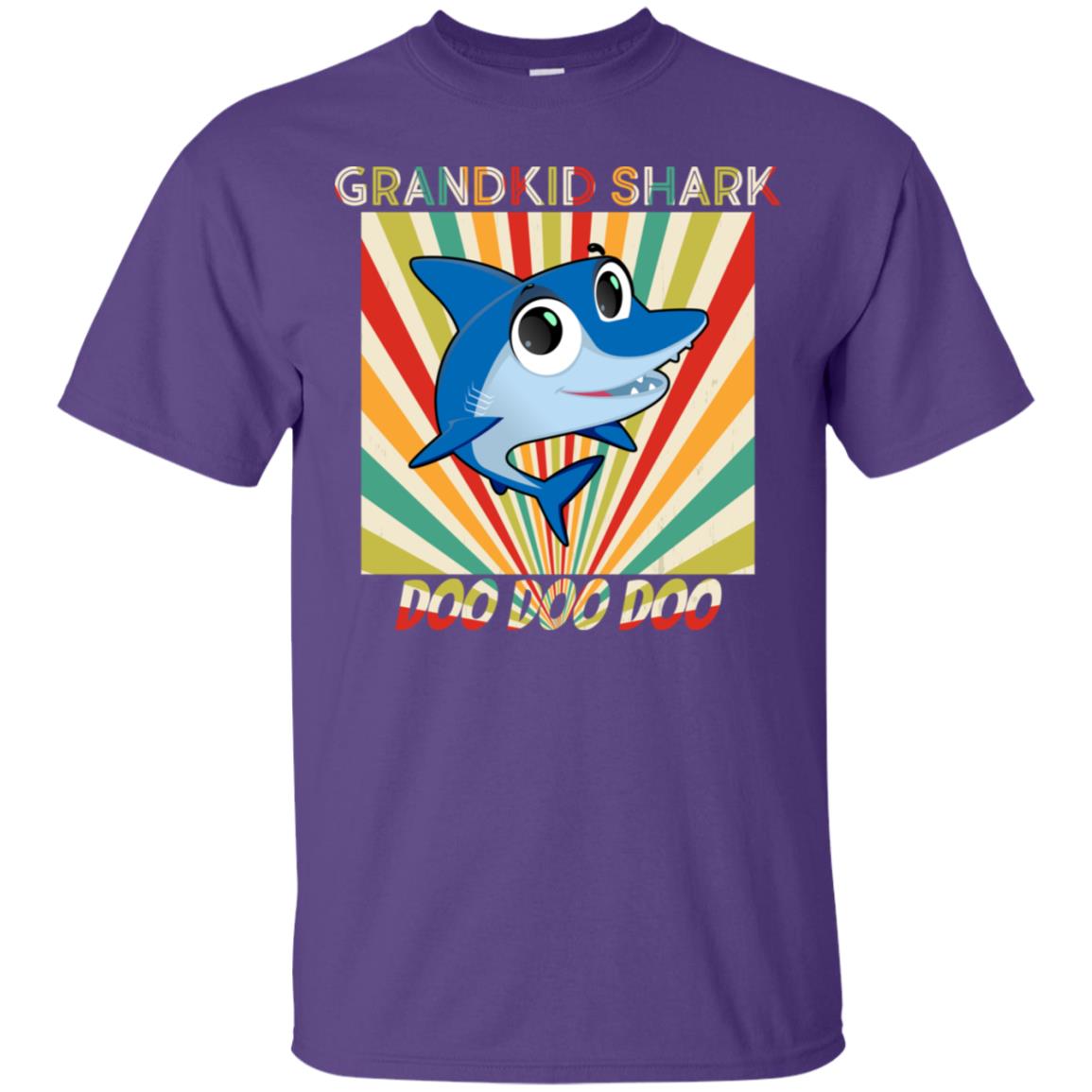 Grandkids Shark Doo Doo Doo Family Shark Gift Shirt Purple