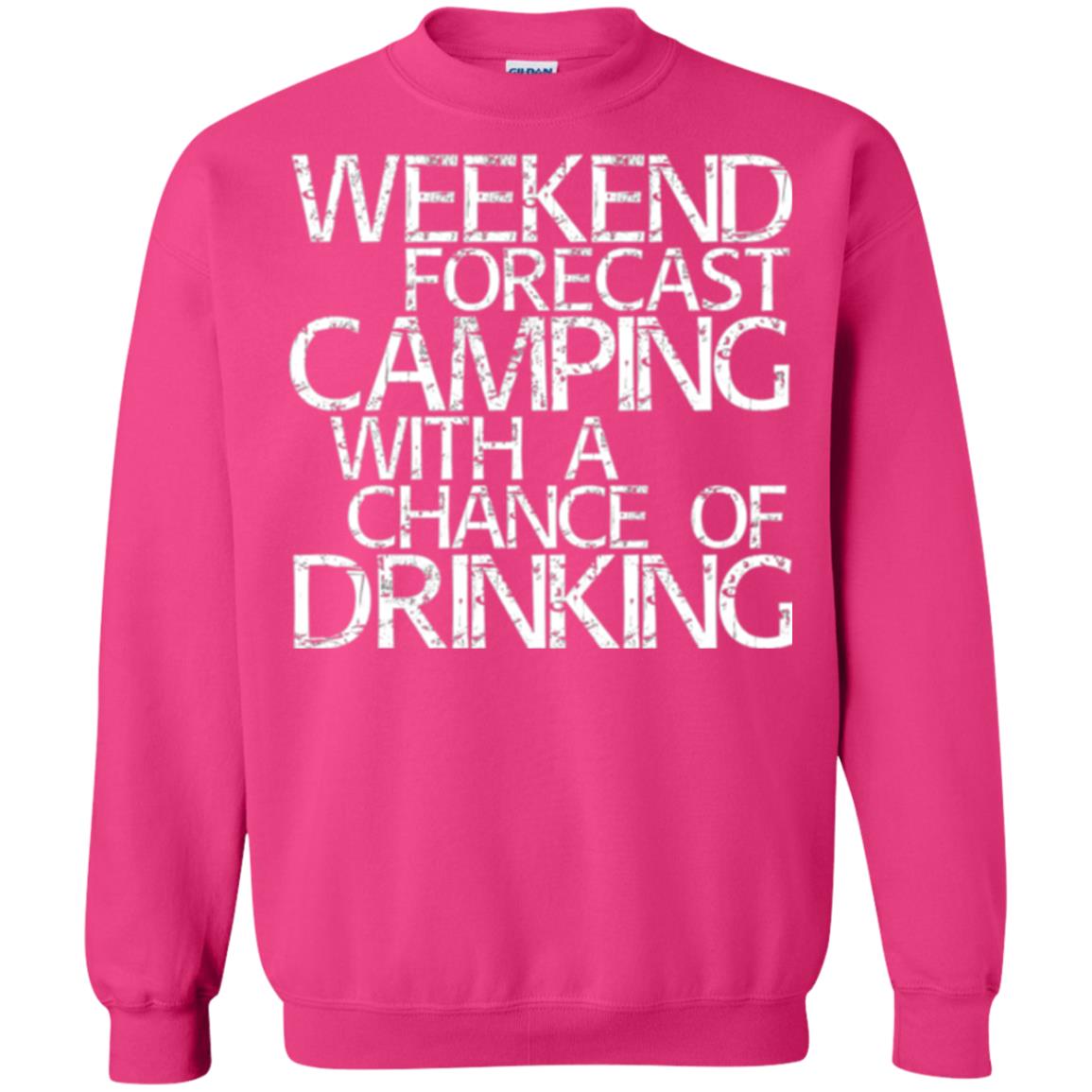Wine Lovers T-shirt Weekend Forecast Camping Heliconia
