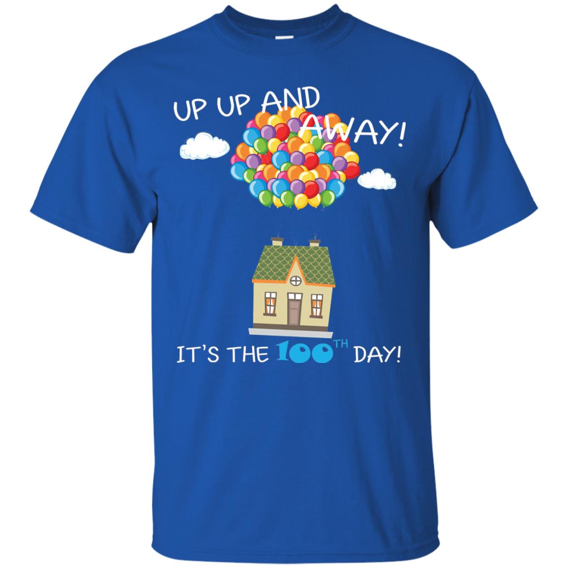 Kindgarten Teacher T-shirt Balloon One Hundred Days Of School Royal