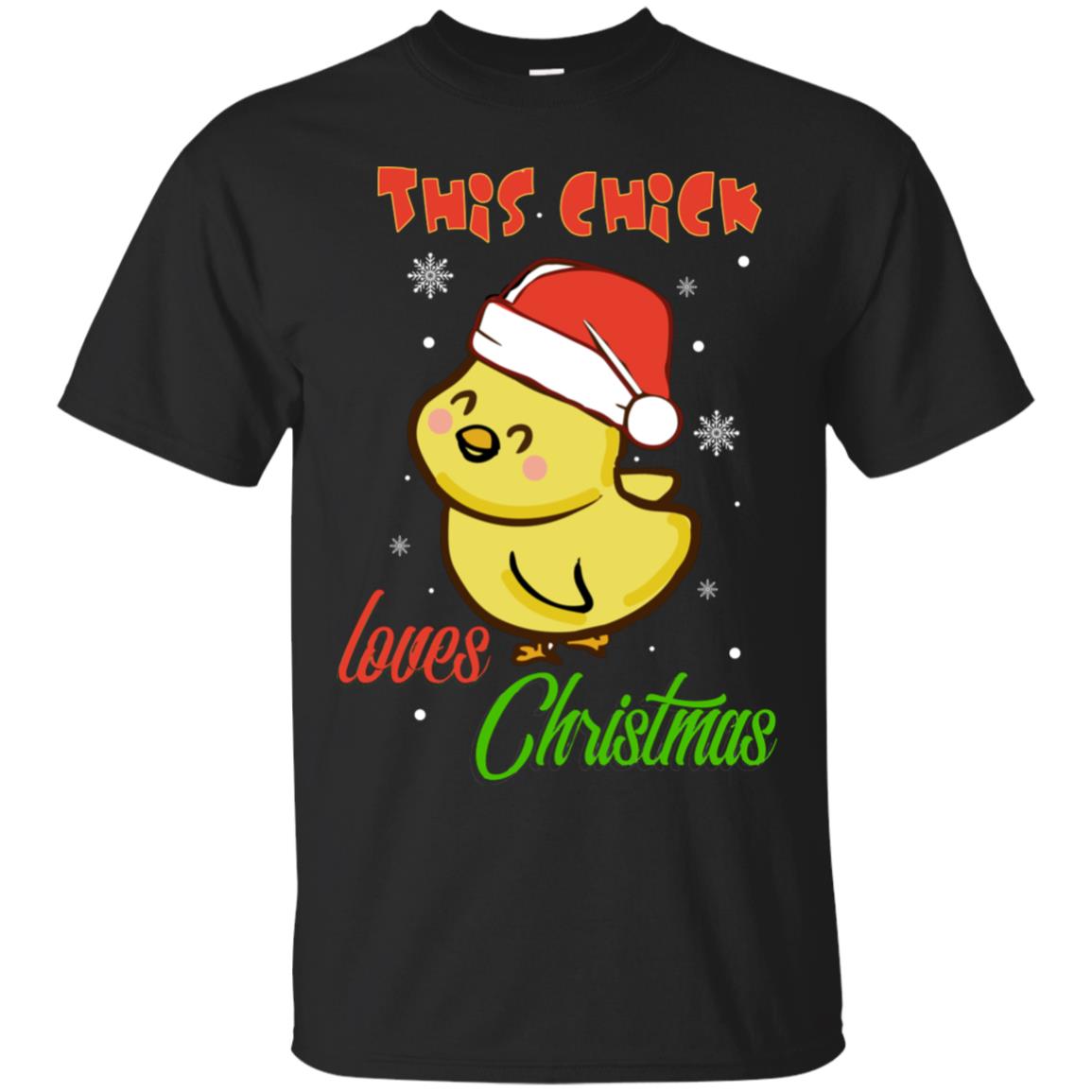 This Chicks Loves Christmas X-mas Gift Shirt Black