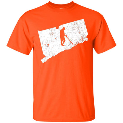 Connecticut Metal Detector Shirt Geocaching Swag Orange
