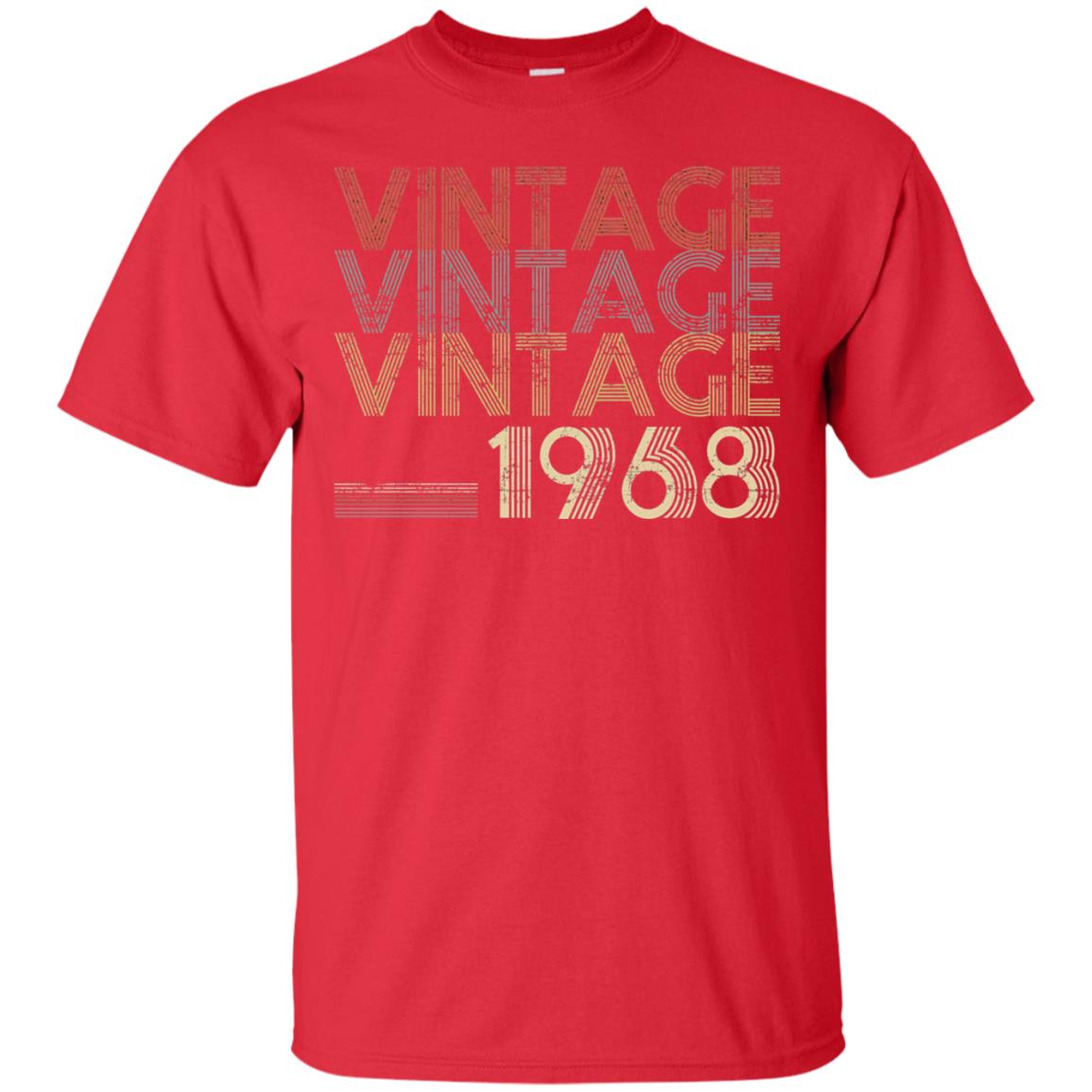 Retro Classic Vintage Born In 1968 50th Birthday T-shirt Red