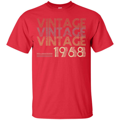 Retro Classic Vintage Born In 1968 50th Birthday T-shirt Red