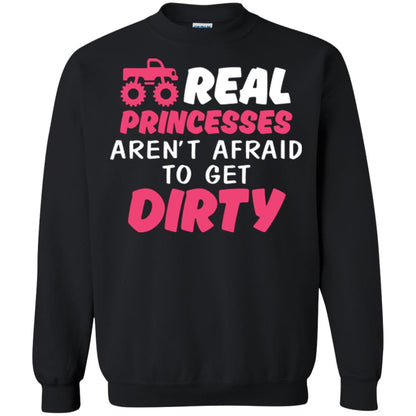 Monster Truck Girl T-shirt Real Princesses Aren’t Afraid To Get Dirty Black
