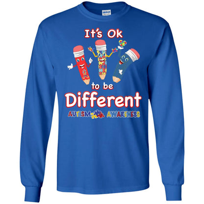 Its Ok To Be Different Autism Awareness T-shirt Royal
