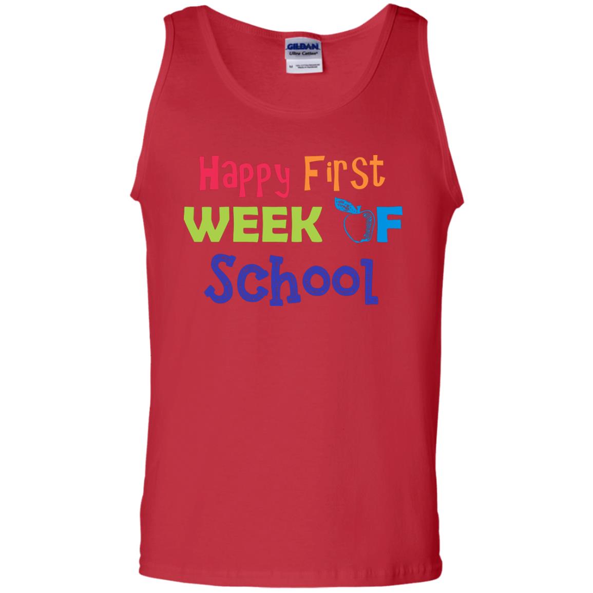 Happy First Week Of School Back To School Shirt Red