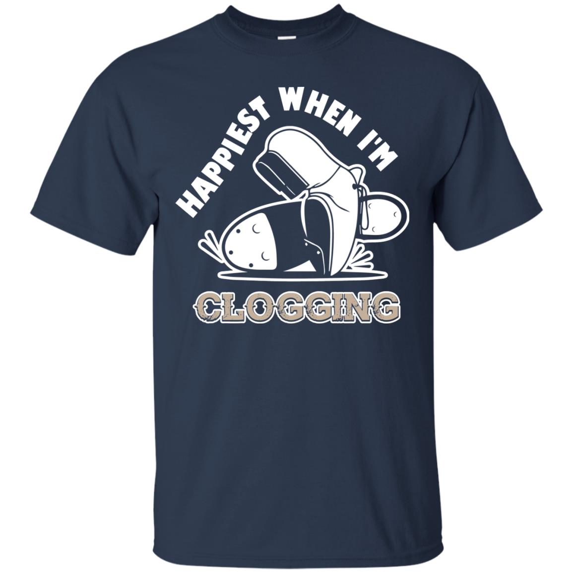 Clogger T-shirt Happiest When I'm Clogging Navy