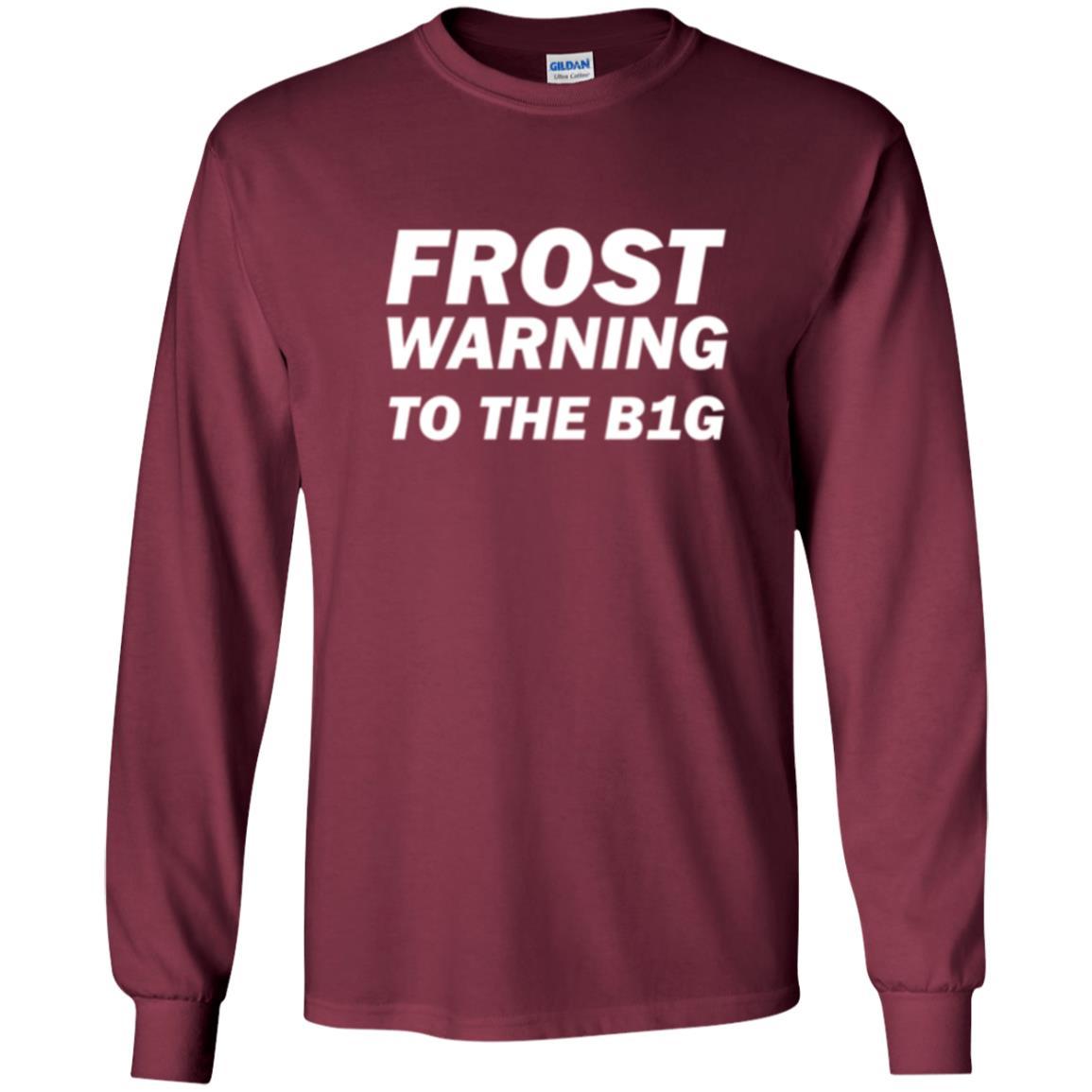 Frost Warning Nebraska T-shirt Maroon