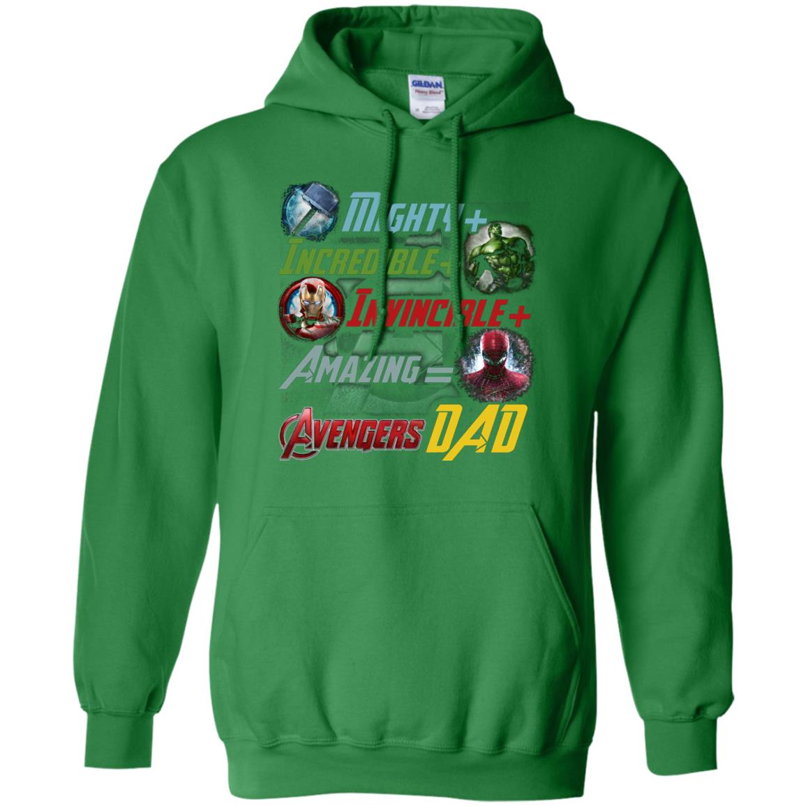 Mighty Incredible Invincible Amazing Dad Movie Fan T-shirt Irish Green