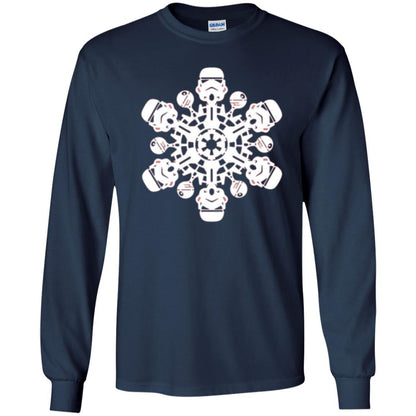 Film T-shirt Star Wars Stormtrooper Christmas Snowflake Graphic Navy