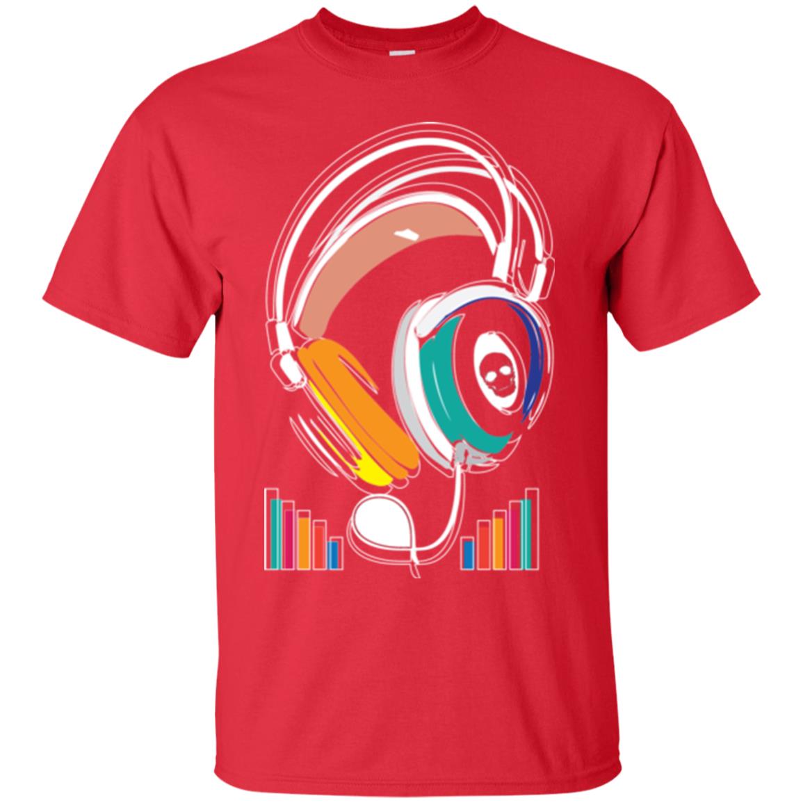 Music Lover T-shirt Sound Activated Glow Red