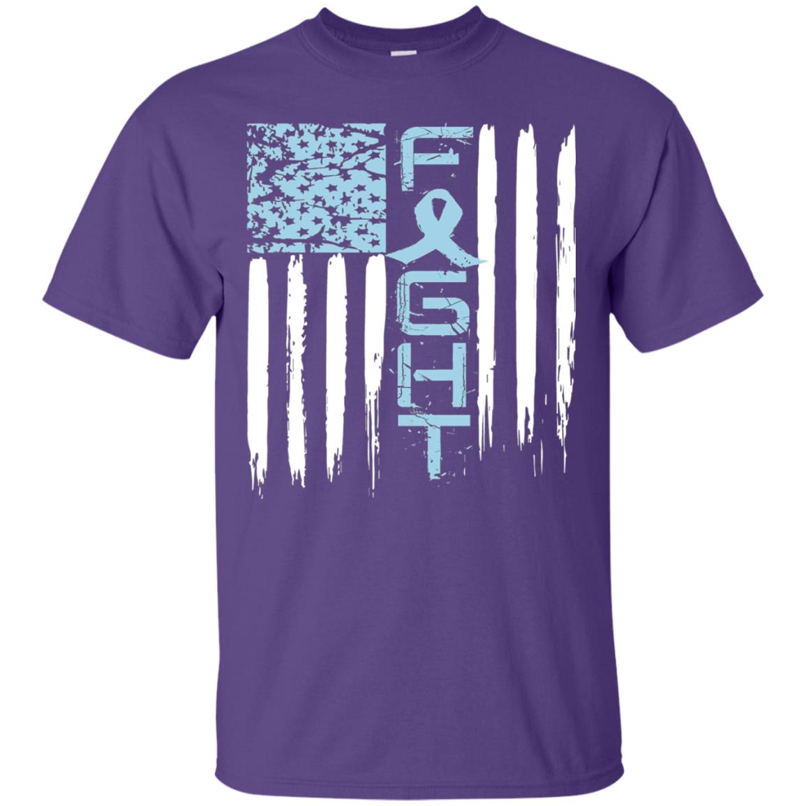 Fight Hope Prostate Cancer Awareness Cancer T-shirt Purple