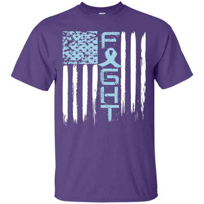 Fight Hope Prostate Cancer Awareness Cancer T-shirt Purple