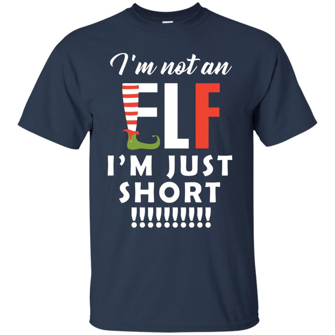 Christmas T-shirt I'm Not An Elf I'm Just Short Navy