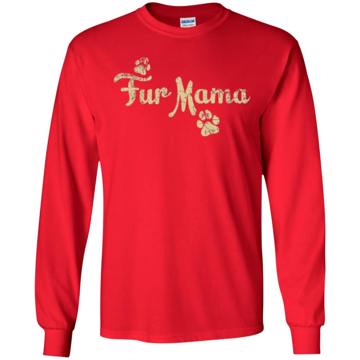 Fur Mama Mommy Love Dog T-shirt Red
