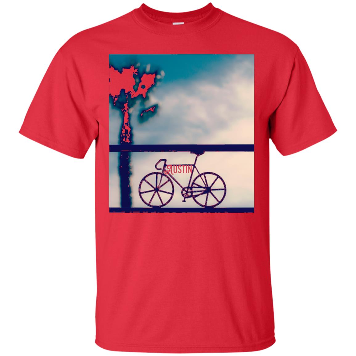 Biking In Austin T-shirt Red