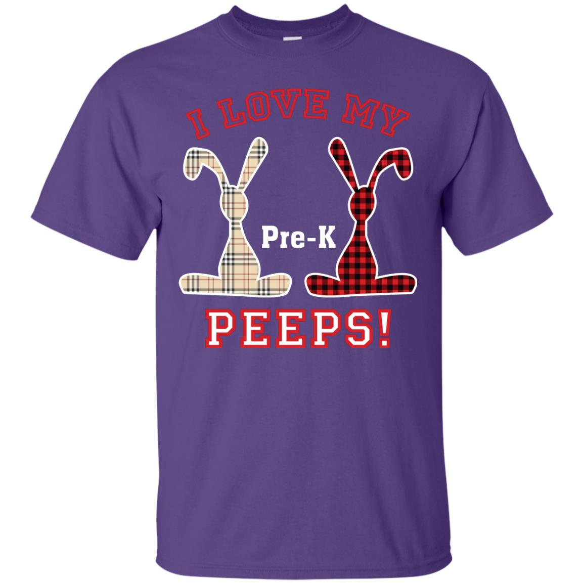 I Love My Pre-k Peeps Easter Day T-shirt Purple