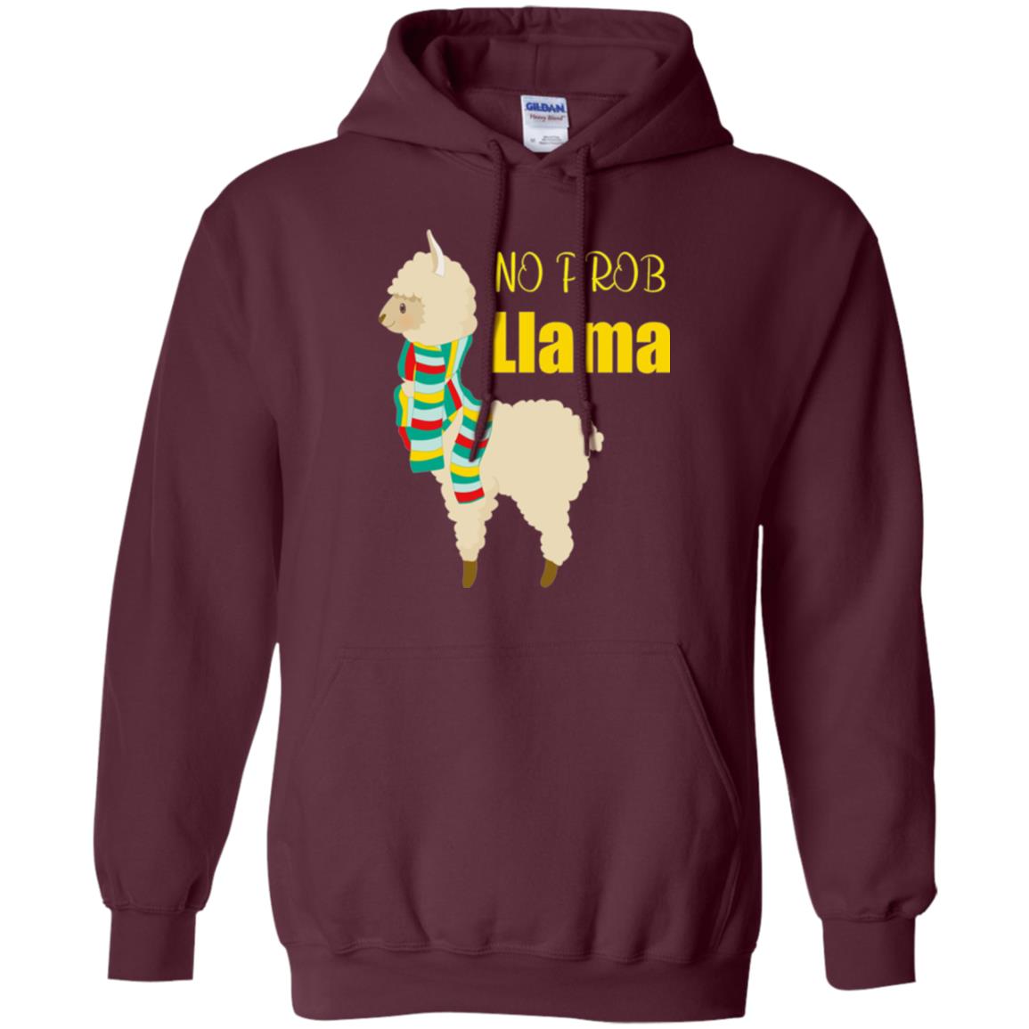 No Prob Llama T-shirt Maroon