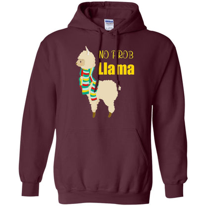 No Prob Llama T-shirt Maroon