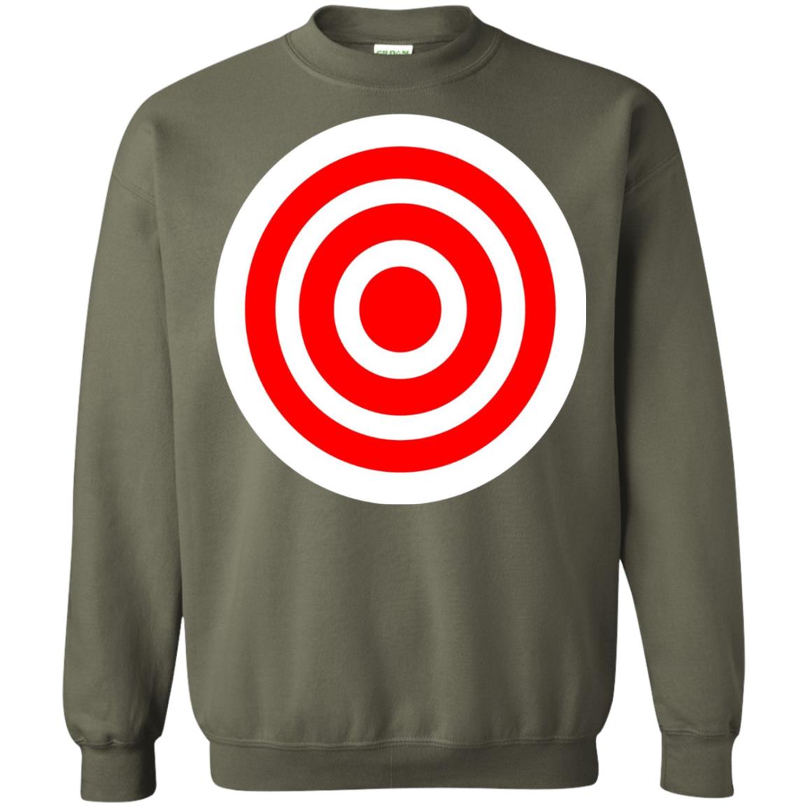 Funny Practice Bulls Eye Board Game Target T-shirt Military Green