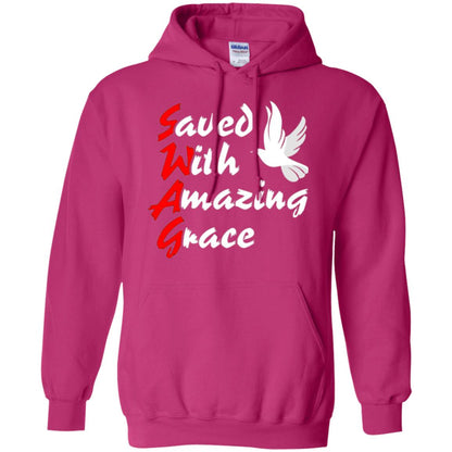 Swag T-shirt Saved With Amazing Grace Heliconia