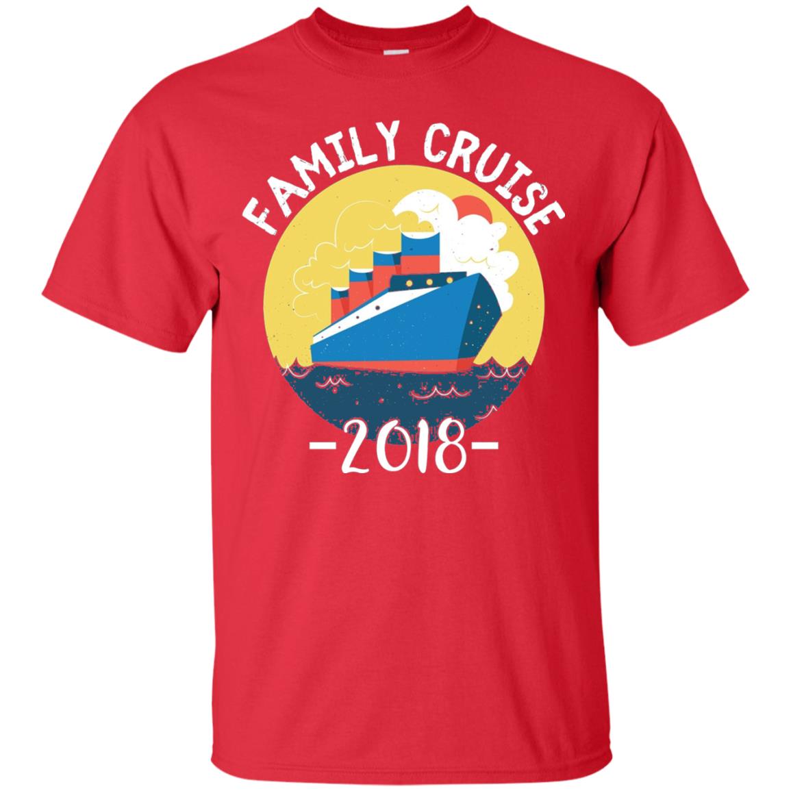 Summer Holiday T-shirt Family Cruise 2018 Red